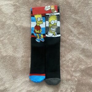 The Simpsons Bart And Homer 2-Pack Athletic Crew Socks Men's